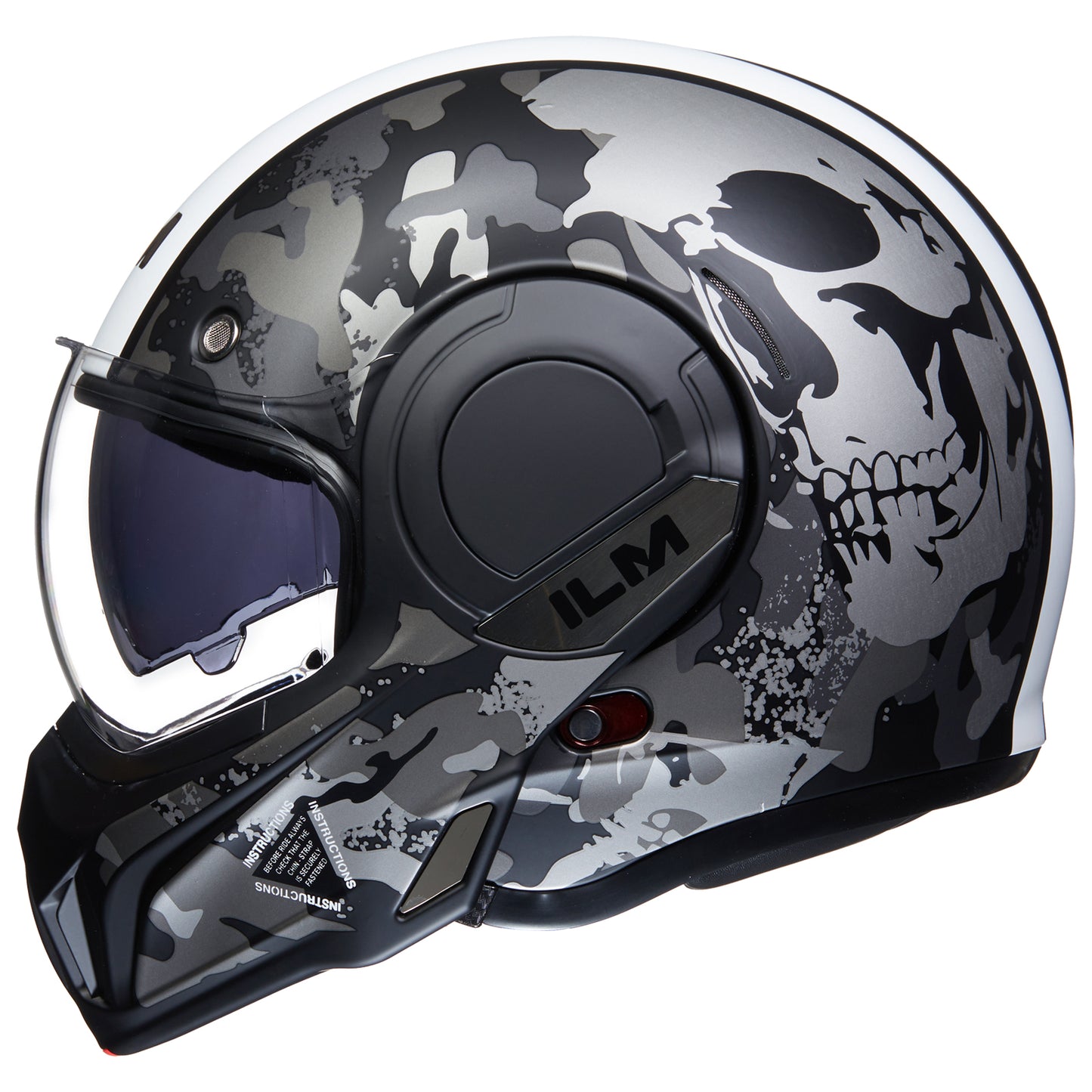 ILM B707 Modular 3/4 Open Face Motorcycle Helmet