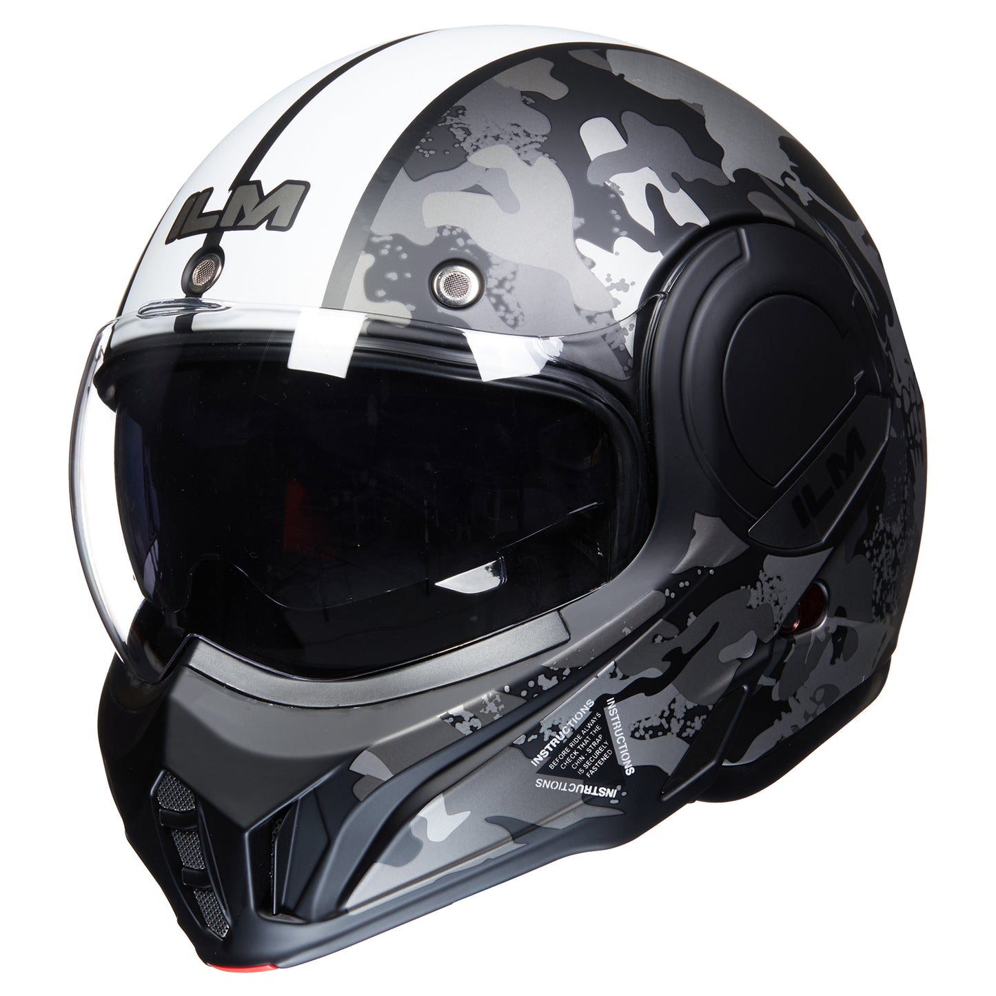 ILM B707 Modular 3/4 Open Face Motorcycle Helmet